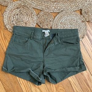 Army Green H&M Denim Shorts size 8